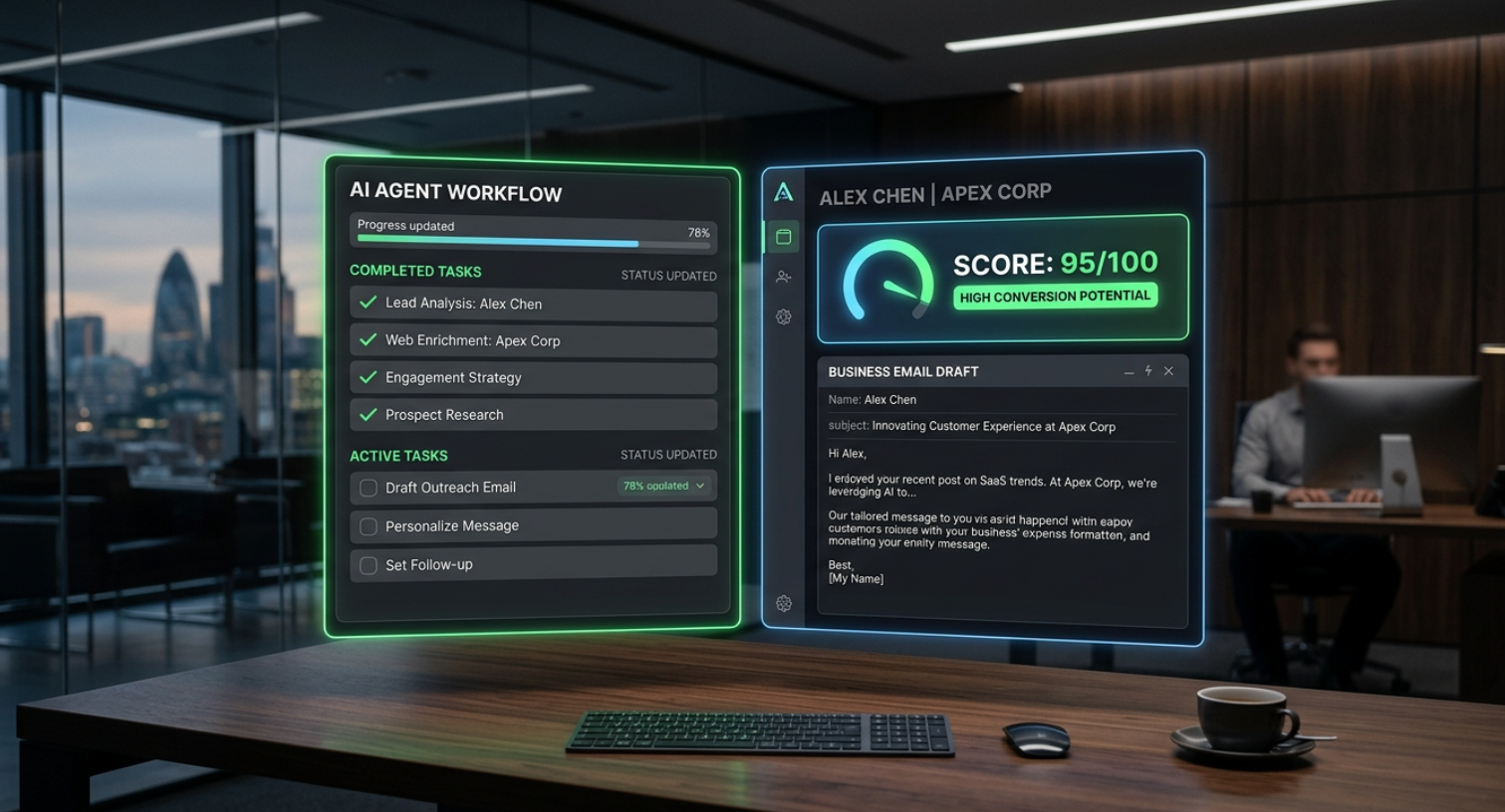 LeadAIHunter AI Agent Workflow - Scoring & Cold Outreach Automation